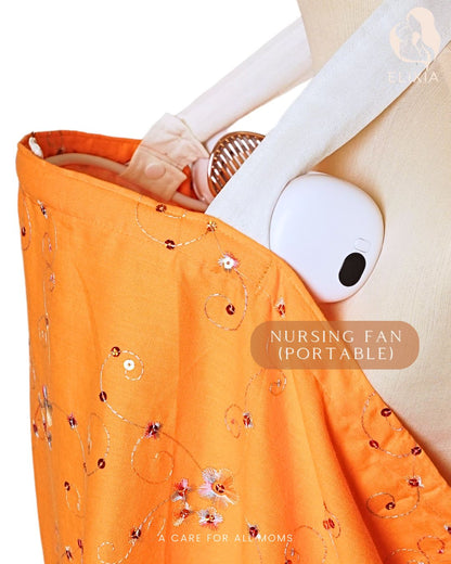 Orange Nursing Cover Set