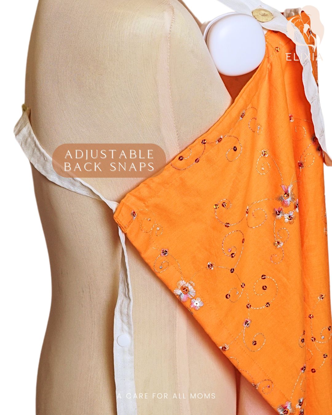 Orange Nursing Cover Set