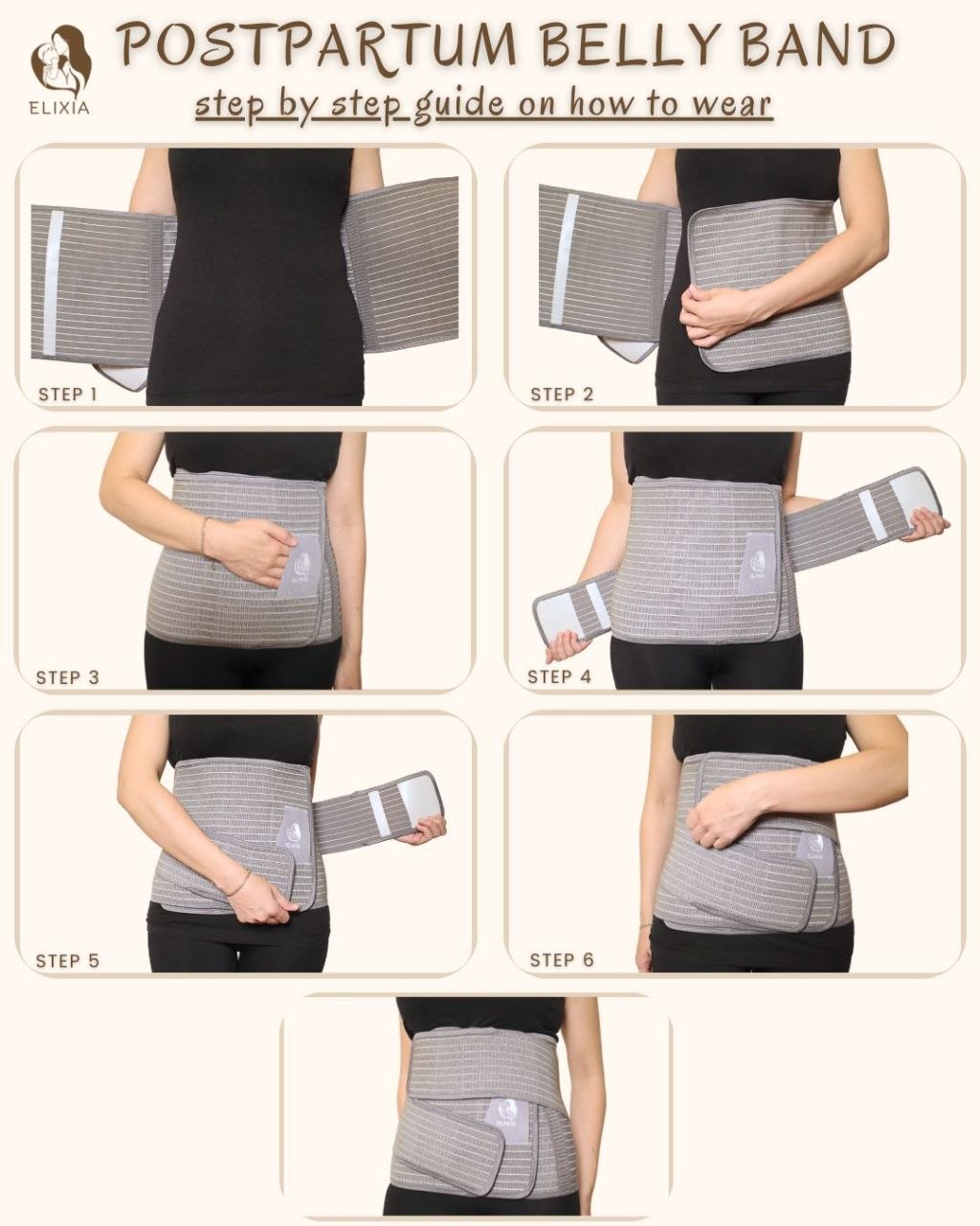 Light Gray Postpartum Bellyband